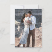 Elegante foto QR Code Moderne bruiloft RSVP Kaartje (Achterkant)