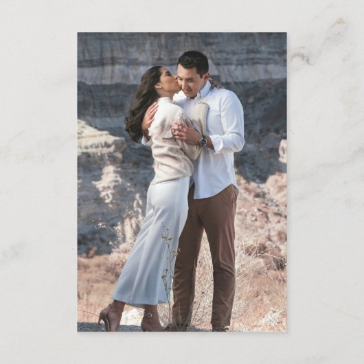 Elegante foto QR Code Moderne bruiloft RSVP Kaartje (Achterkant)