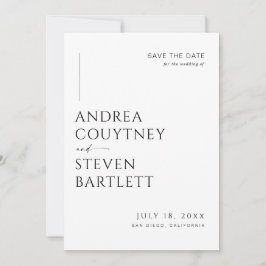 Elegante foto QR-code trouwkaart Save the Date Kaart