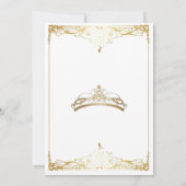 Elegante foto Quinceanera goud wit uitnodiging (Achterkant)