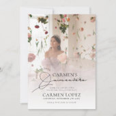 Elegante foto Quinceanera Save The Date (Voorkant)