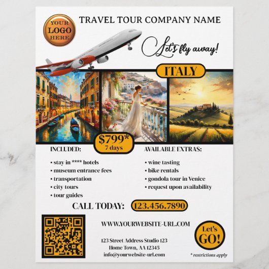 Elegante foto reizen Sjabloon Flyer (Voorkant)