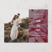Elegante foto Romantische bloem Save the Date Briefkaart (Voorkant)