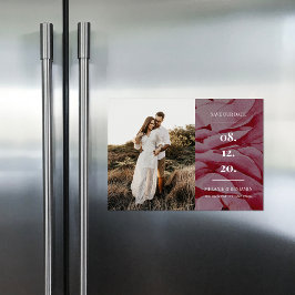 Elegante Foto Romantische Bloem Uitnodiging Voorui Magnetische Uitnodiging