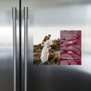 Elegante Foto Romantische Bloem Uitnodiging Voorui Magnetische Uitnodiging