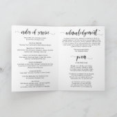 Elegante foto rouwherdenking programma (Binnen)