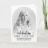 Elegante foto rouwherdenking programma (Voorkant)