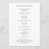 Elegante foto rouwkaarten herdenkingsdienst programmakaart (Achterkant)