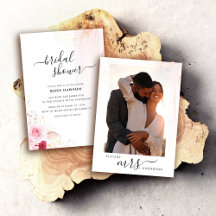 Elegante foto Roze Rood & Goud Bloemen Vrijgezelle