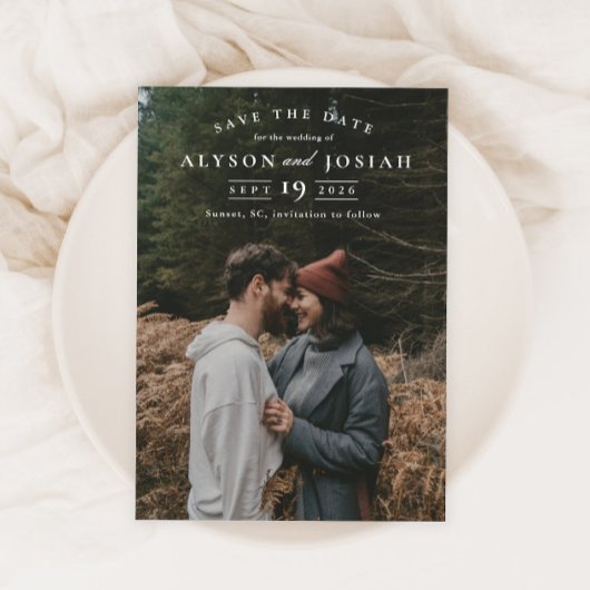 Elegante foto save the date