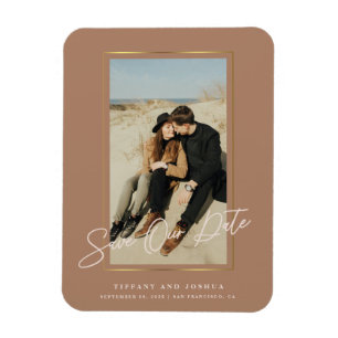 Elegante foto save the date flexibele foto magneet