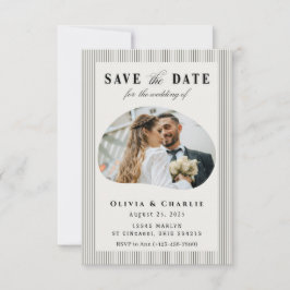 Elegante foto save the date kaart