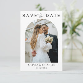 Elegante foto save the date kaart