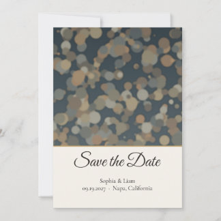 Elegante Foto Save the Date Kaart Script Goud