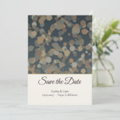 Elegante Foto Save the Date Kaart Script Goud (Staand voorkant)