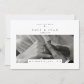 Elegante Foto Save the Date Kaart Sjabloon (Voorkant)