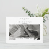 Elegante Foto Save the Date Kaart Sjabloon (Staand voorkant)