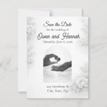 Elegante foto save the date magnetische kaart