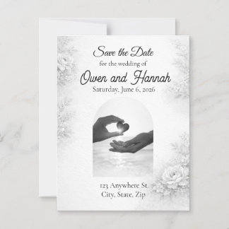 Elegante foto save the date magnetische kaart uitnodiging