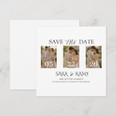 Elegante foto Save the Date trouwuitnodiging (Voorkant / Achterkant)