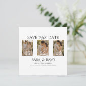 Elegante foto Save the Date trouwuitnodiging (Staand voorkant)