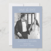 Elegante foto save the date trouwuitnodiging kaart (Voorkant)