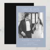 Elegante foto save the date trouwuitnodiging kaart (Voorkant / Achterkant)