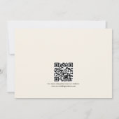 Elegante foto script calligrafie & QR Code Huwelij Save The Date (Achterkant)