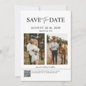 Elegante foto Sla de datum uitnodiging op (Achterkant)