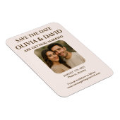 Elegante foto Sla de datummagneet op | Modern Luxe Magneet (Rechterzijde)