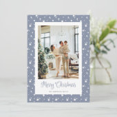 Elegante Foto Sterren Vrolijk Kerstfeest Kaart (Staand voorkant)