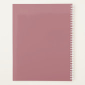 Elegante Foto Stof Roze Verlovingsbruiloft Planner (Achterkant)
