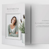 Elegante foto sympathie begrafenis dank u kaarten