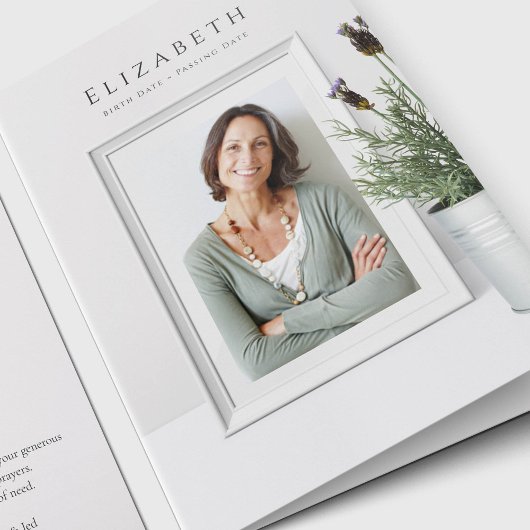 Elegante foto sympathie begrafenis dank u kaarten