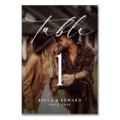 Elegante foto tafel nummer Kaart (Achterkant)