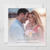 Elegante Foto Tropische Palmbomen Bestemming Save The Date (Achterkant)