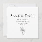 Elegante Foto Tropische Palmbomen Bestemming Save The Date (Voorkant)
