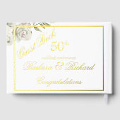 Elegante Foto Trouwen Jubileum Party Gold Folie Gastenboek (Achterkant)