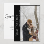 Elegante foto trouwkaart Save the Date Kaart (Voorkant / Achterkant)