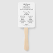 Elegante Foto Trouwprogramma Handwaaier (Achterkant)