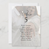 Elegante Foto Trouwstoel Grafiek Tafel Kaart (Voorkant)