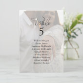 Elegante Foto Trouwstoel Grafiek Tafel Kaart (Staand voorkant)