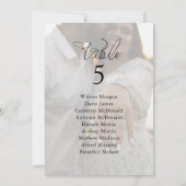 Elegante Foto Trouwstoel Grafiek Tafel Kaart (Achterkant)