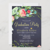 Elegante FOTO tuin rozen afstudeerfeest Kaart (Voorkant)