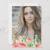 Elegante FOTO tuin rozen afstudeerfeest Kaart (Achterkant)