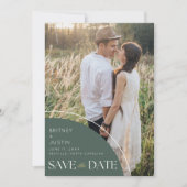 Elegante foto val bruiloft QR-code Save The Date (Voorkant)