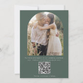 Elegante foto val bruiloft QR-code Save The Date (Achterkant)