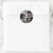 Elegante Foto van de Proefbruiloft de Avond Tevore Ronde Sticker (Tas)