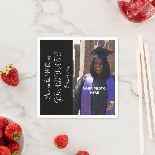 Elegante foto van de vrouw Afstuderen Servetten (Insitu)