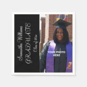 Elegante foto van de vrouw Afstuderen Servetten (Voorkant)